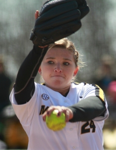 Casey Stangel pitched the five inning game against North Dakota State on Saturday. Missouri won 11-2. 